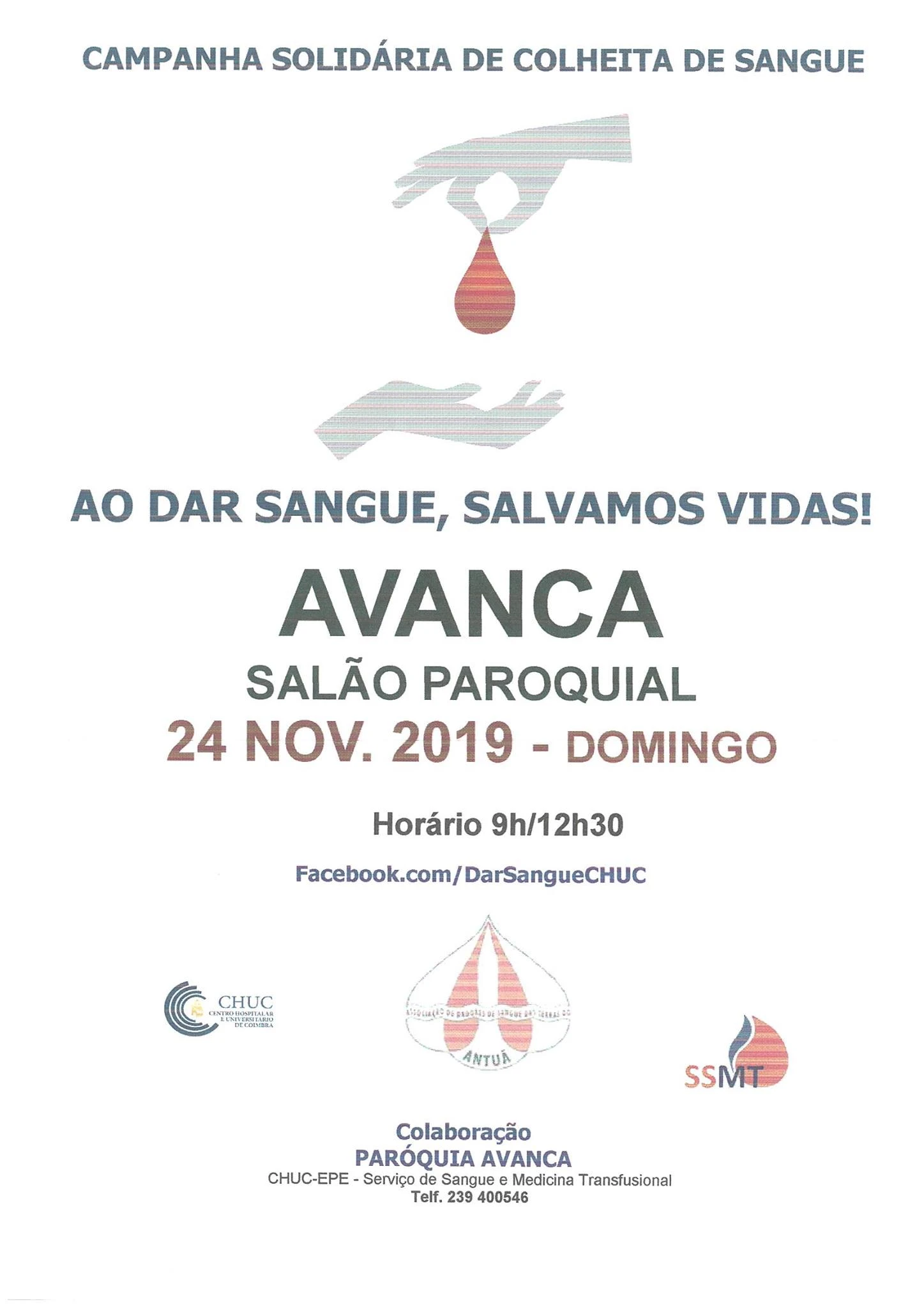 Recolha benévola de sangue – 24 de Novembro